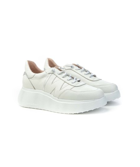Wonders Sneaker Donna in Pelle on Lacci A-3601 Roma