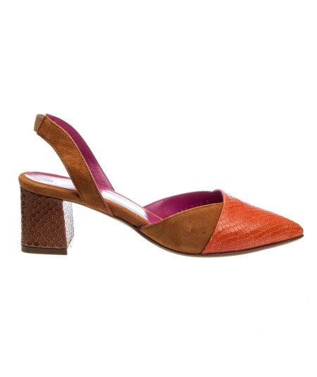LE BABE 1259 SLINGBACK STAMPA PITONE 5CM