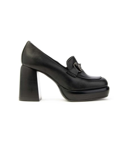 Curiosite` scarpe 2139 Mocassino Morsetto con plateau donna