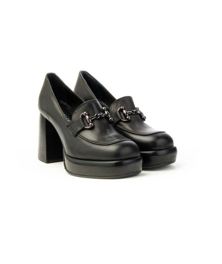 Curiosite` scarpe 2139 Mocassino Morsetto con plateau donna