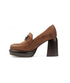 Curiosite` scarpe 2139 Mocassino Morsetto con plateau donna