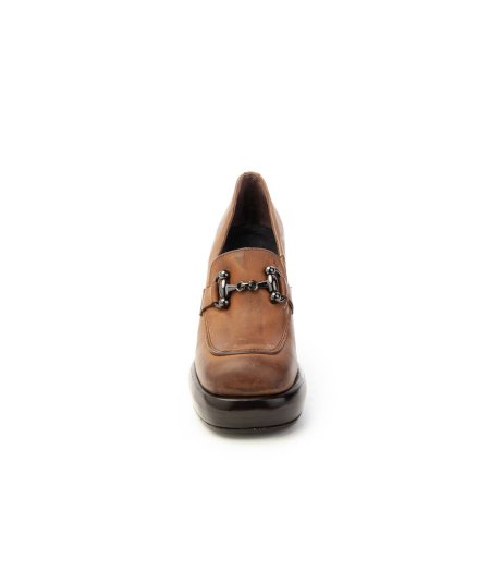 Curiosite` scarpe 2139 Mocassino Morsetto con plateau donna