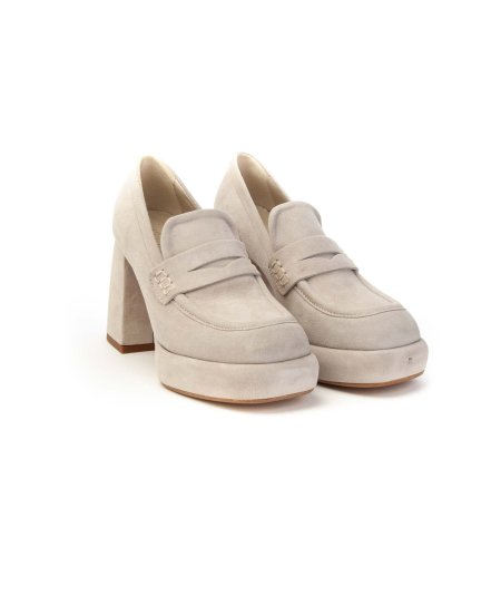 Curiosité  2282 Mocassino in camoscio Plateau Donna