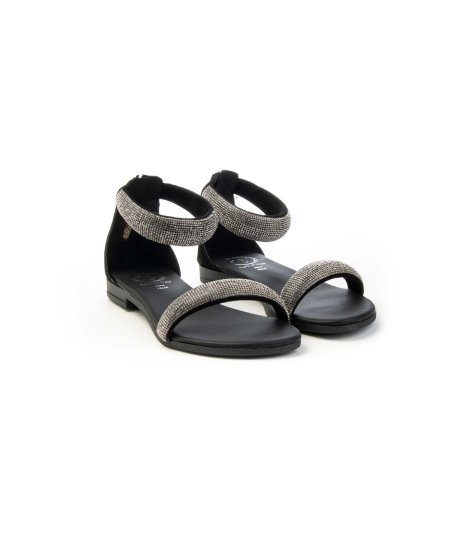 Sandalo tessuto e strass 18+ 8169 Donna
