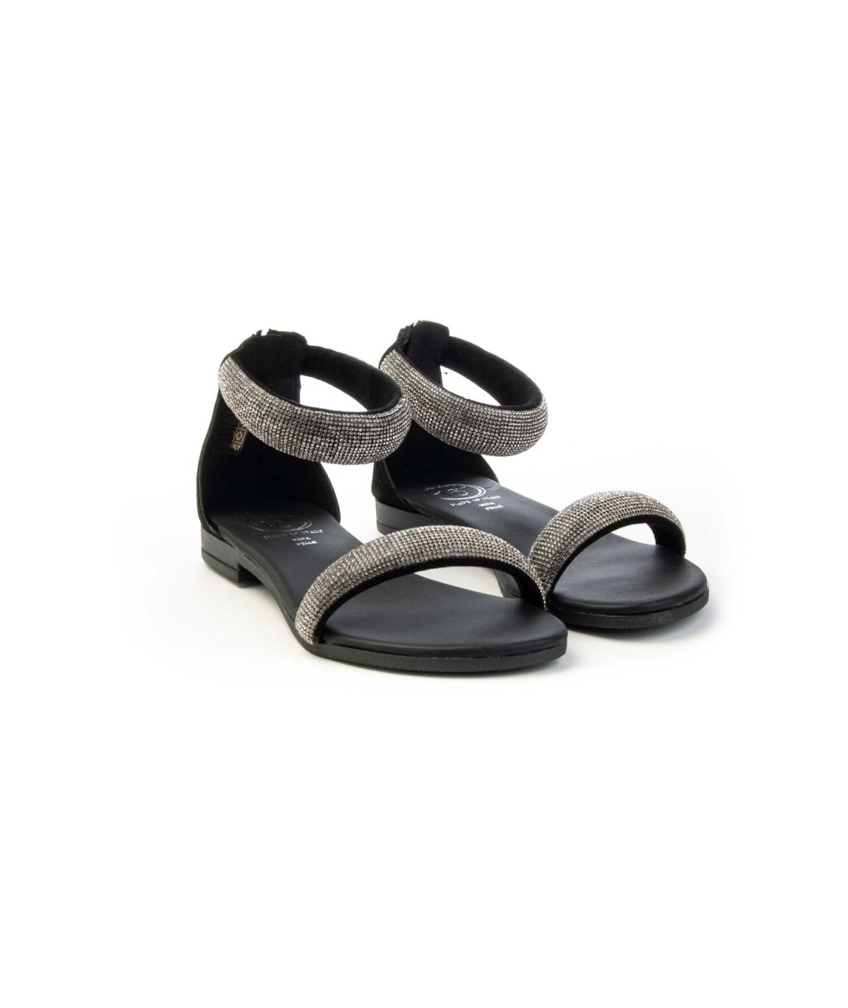 Sandalo tessuto e strass 18+ 8169 Donna