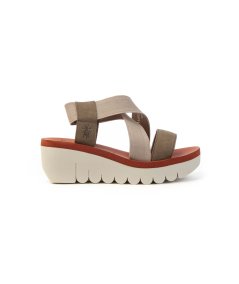 Sandalo fasce incrociate con zeppa 6 cm Fly London YABI922FLY Donna