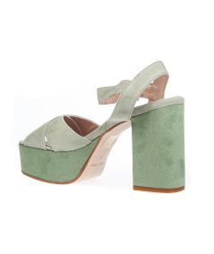 Sandalo con Plateau 9 cm camoscio 8121 T90 Donna