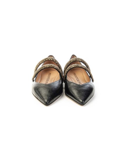 Prosperine Ballerina 2540 in naplak e doppio cinturino strass