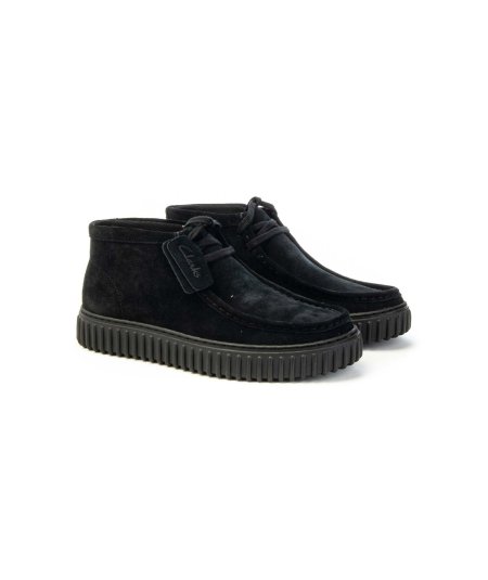 Clarks Polacco Lacci Torhill Hi 173664 In Camoscio Uomo