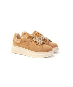 Sneaker Juliette Tosca Blu 2401s017 Accessorio Farfalle In Strass