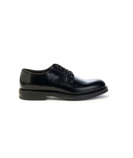 Derby Green George in Pelle Spazzolata Nero Uomo