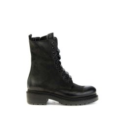 Anfibio Metissè MA964 in Nabuk Nero con Lacci Strass Donna