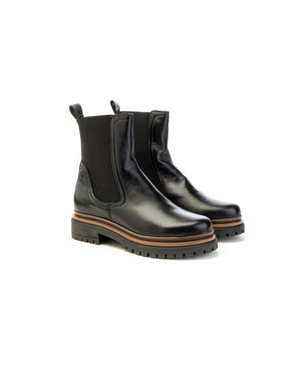Stivaletti Chelsea Mjus T60204 Tronchetto in Pelle con Tacco Donna