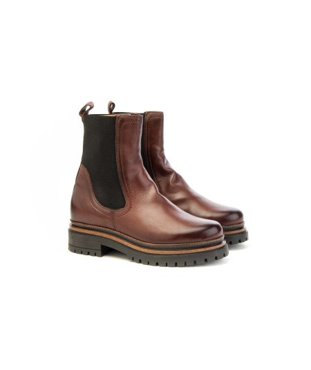 Stivaletti Chelsea Mjus T60204 Tronchetto in Pelle con Tacco Donna