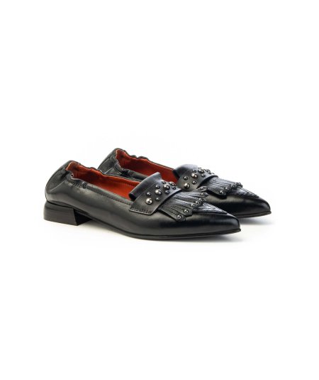 Mocassino Mjus T98107 Con Frangia E Borchie Donna