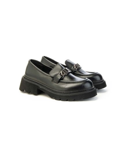 Mocassino Paciotti 4US STREET E002 in pelle con fibbia dorata Donna