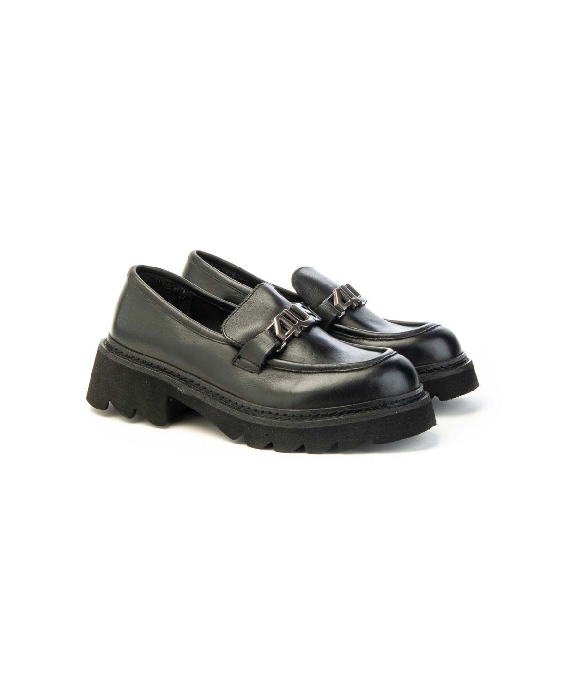 Mocassino Paciotti 4US STREET E002 in pelle con fibbia dorata Donna