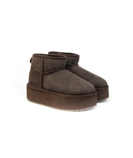 Stivaletto Emu W13082 Stinger Micro Flatform in montone con plateau Donna