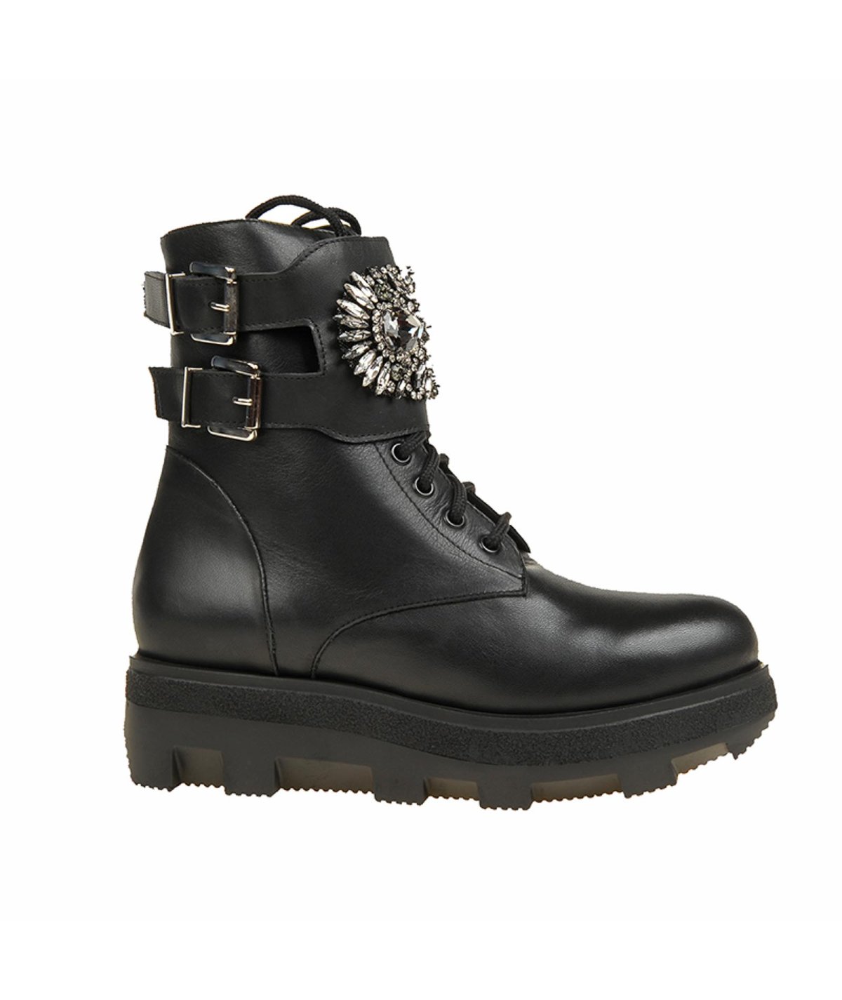 Anfibio H'oro in pelle con borchie Donna