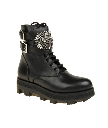 Anfibio H'oro in pelle con borchie Donna