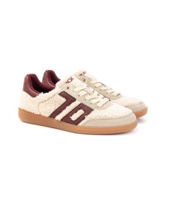 Sneakers Back 70 Teddy 303 in teddy false fur con lacci Donna