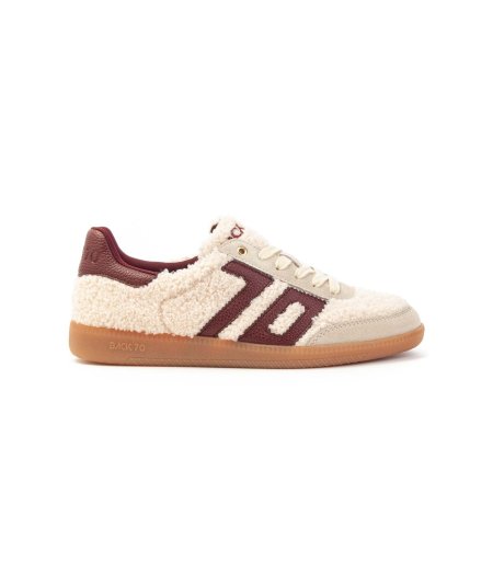 Sneakers Back 70 Teddy 303 in teddy false fur con lacci Donna