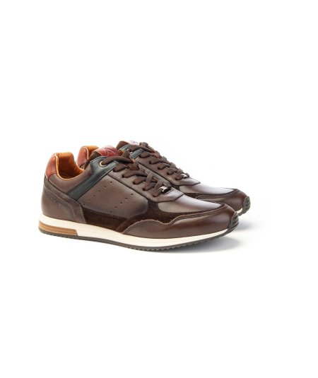 Sneaker Ambitious in pelle con tessuto tecnico Uomo