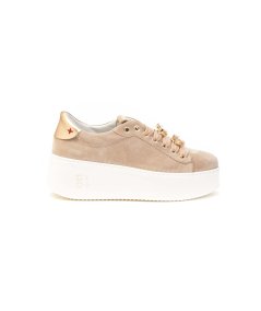 Sneakers GIO+ in camoscio rosa con charms gioiello Donna