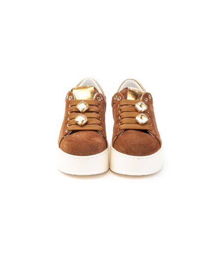 Sneakers Gio+ ROSA11 in camoscio Donna