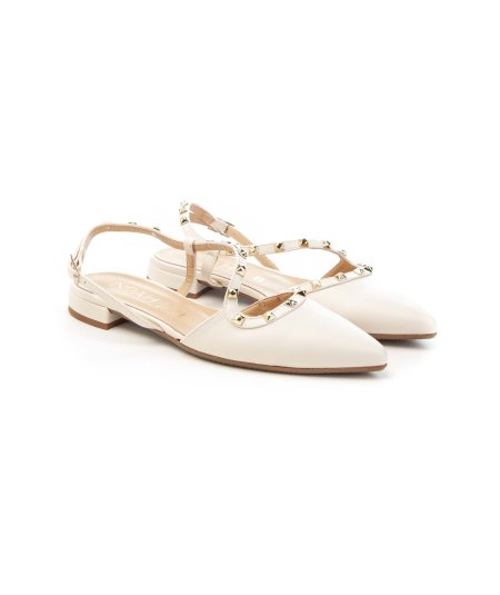 Slingback NOAH 4033Y006 con Borchiette e Tacco 2 cm Donna