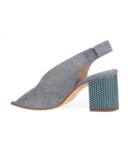 Sandalo in camoscio tacco 8 cm 5259 T80 Donna