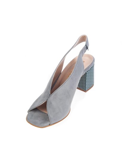 Sandalo in camoscio tacco 8 cm 5259 T80 Donna