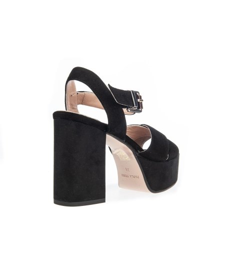 Sandalo con Plateau 9 cm camoscio 8121 T90 Donna