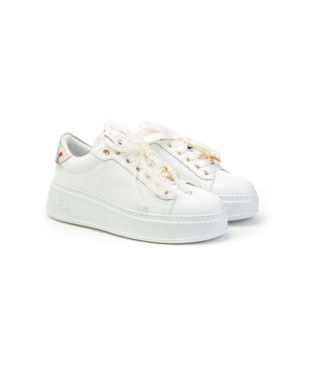 Gio+ Pia356a Sneakers Donna con Perle e Bijoux