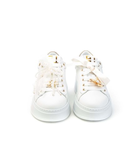 Gio+ Pia356a Sneakers Donna con Perle e Bijoux