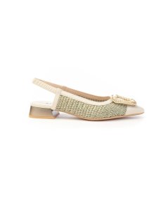 Hispanitas Slingback Rhv254046 Rafia e Pelle Donna