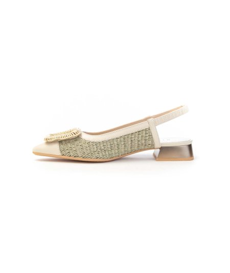 Hispanitas Slingback Rhv254046 Rafia e Pelle Donna