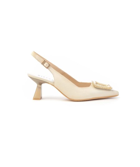 Hispanitas Slingback Hv253910 Fibbia in Rafia Donna