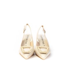 Hispanitas Slingback Hv253910 Fibbia in Rafia Donna