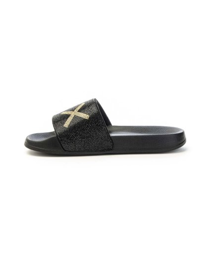 Sun68 Slippers X35205 Con Logo in Strass Sun68 Ciabatta Donna