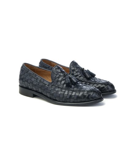 Brecos 12309 Mocassino Uomo Intrecciato Con Nappine