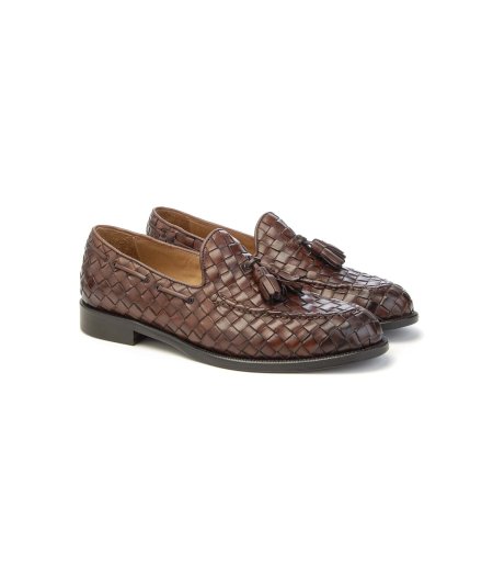 Brecos 12309 Mocassino Uomo Intrecciato Con Nappine