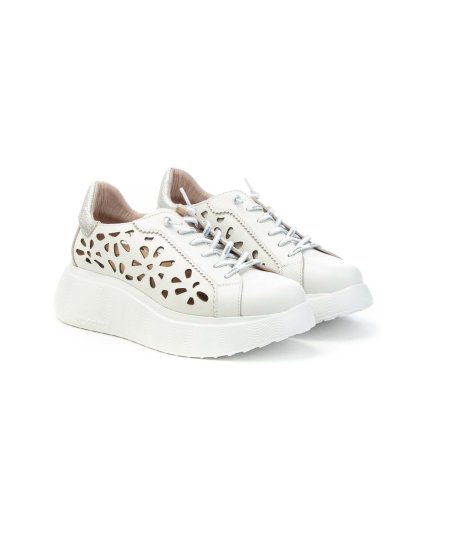 Wonders Sneakers A-3621 pelle laserata e traforata Donna
