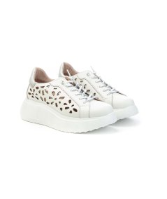 Wonders Sneakers A-3621 pelle laserata e traforata Donna