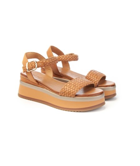 Inuovo Sandalo A98021 Fascia Intrecciata Donna