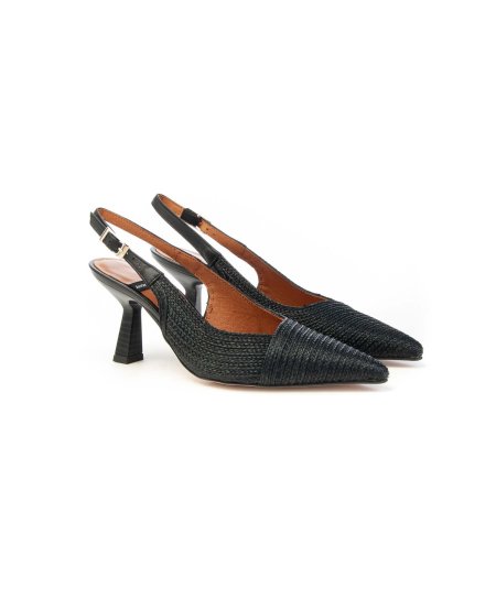 Angel Alarcon Slingback 25069 Eva Donna in Rafia e Pelle