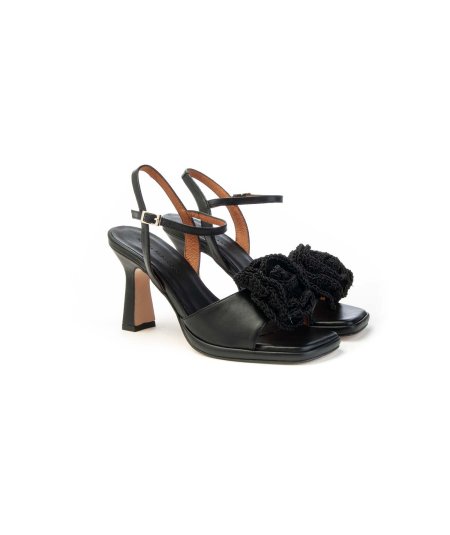 Angel Alarcon Sandalo 25078 con Fiore all'Uncinetto Donna