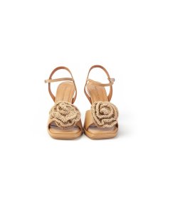 Angel Alarcon Sandalo 25078 con Fiore all'Uncinetto Donna