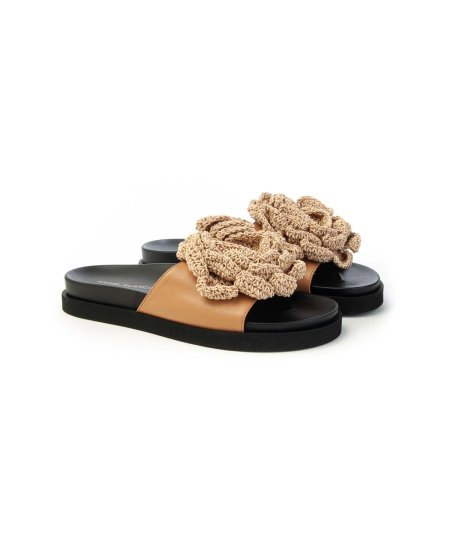 Angel Alarcon Ciabatta 25132 con accessorio Fiore all'uncinetto Donna