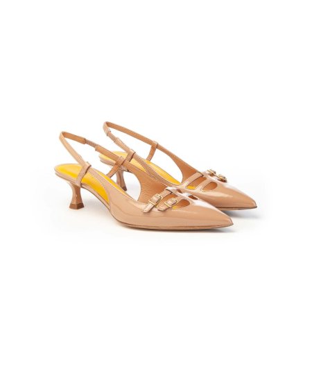 Mara Bini Slingback U307s Due Fibbie in Vernice Donna